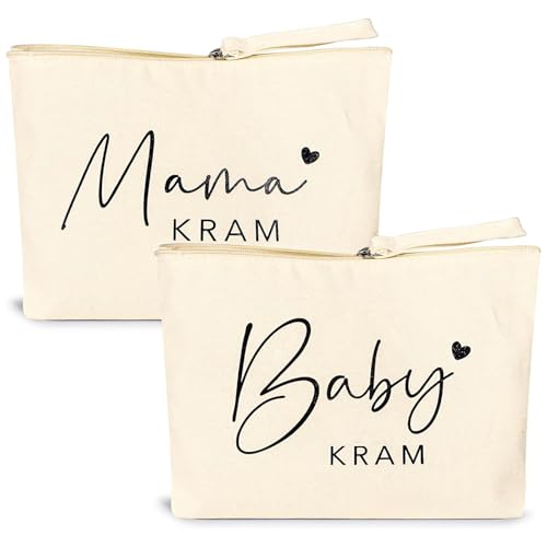 2 Stück Geschenke für Werdende Mutter, Baby Geschenk, Mama Bag mit Reißverschluss für Frauen, Geschenke für Schwangere, Geschenkidee für das erste Mal Mutter