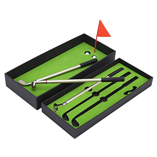 Srliya Mini-Schreibtisch-Spielebox, Grüne Driving Range mit Club-Stiften, Bällen, Flagge, Tischdekoration