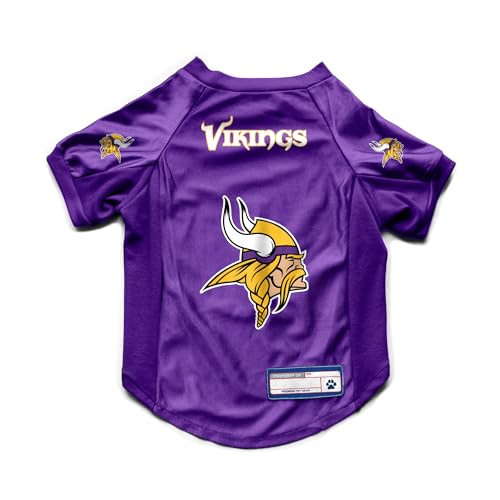 Littlearth NFL Minnesota Vikings Stretch-Haustier-Trikot, Teamfarbe, Größe XL