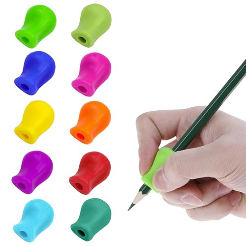 xksle 10 Stück Schreibhilfe für Stift Kinder,Bleistift Griffe für Kinder,Stiftehalter Kinder Hilfe,Geeignet für Kinder,Geeignet für Kinder,um das Halten eines Stifts und das Schreiben zu üben