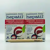 2x Hepatil 80 Tabletten - trägt zur ordnungsgemäßen Fettstoffwechsel bei, MiL4 Bleistift, Lebermedikament, Leberzirrhose, Leberregeneration, Verbesserung der Verdauung