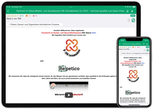Lernkarten (799 Stück) als App für den Fachwirt im Gesundheits- und Sozialwesen | Auflage 2025 | Komplettsatz mit allen 6 Fächern für iOS + Android + Web (zeitgleich nutzbar)