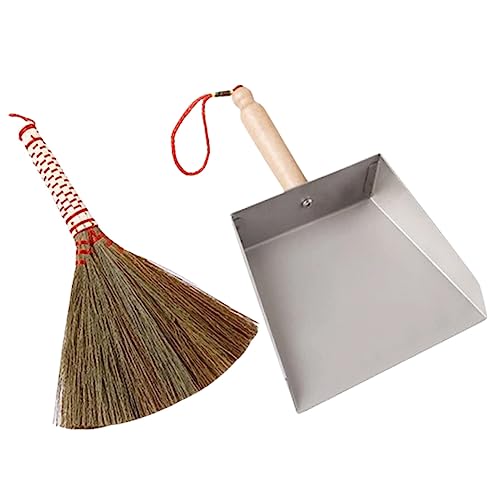 Holibanna 1Satz Mini Reinigungset mit Besen und Kehrblech und Kompakt für Effektive und Schmutzbeseitigung Dem Desktop für Enge Ecken und Kleine Räume Robuste