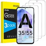 SPARIN 3 Stück Panzer Schutz Glas für Samsung Galaxy A35/A55 5G, HD Displayschutz, 9H Härte Schutzfolie, Frei von Kratzern, Ultrabeständig Folie