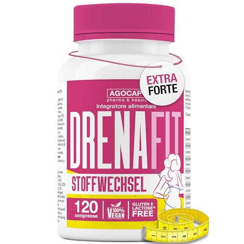 Stoffwechsel Beschleunigen Abnehmen - Hochdosiert mit Bromelain, Centella Asiatica und Garcinia Cambogia. Stoffwechselkur. Diuretikum Detox Antioxidant mit Ananas und Fenchel. 120 Tabletten, Agocap