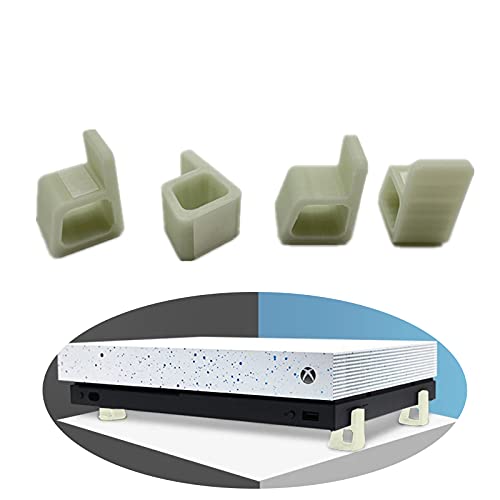 Onyehn 4 horizontale Version rutschfeste Erhöhung Halterung für Xbox One / S / X Konsole horizontale Spielmaschine Kühlung Beine Ständer Halter Zubehör (Lumingrün)