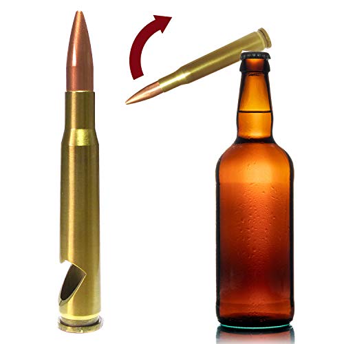 Flaschenöffner Patrone Kaliber 50 - Metall - 13,8cm Länge - Bieröffner Öffner Flasche Bullet Bottle Opener