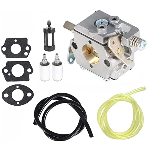 Mower -Kopfstahl -Blattgarburetor -Kit, Vergaser -Kraftstofffilterleitungskit kompatibel mit Tecumseh TC200 TC300 TM049XA ICE Auger 2 -Zyklus -Vergaser Vergaser