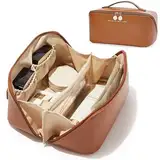 Groß Kapazität Kosmetiktasche Damen Mäppchen Make Up Bag Schminktasche Federmäppchen Kosmetik Reise Täschchen Kosmetikbeutel mit fächern