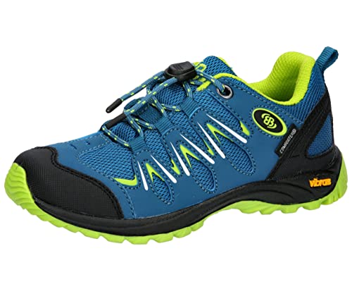 Brütting Expedition Kids Traillaufschuhe, Petrol/Lemon, 37 EU