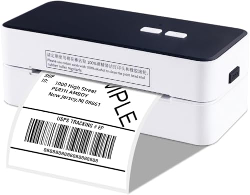 LFPERT DHL Etikettendrucker,USB Thermodrucker 4x6,Versandetikettendrucker für Barcode Versandetiketten,Etikettendrucker 4x6 Kompatibel mit Ebay,Amazon,Etsy,Shopify,UPS,Unterstützt Windows,MAC