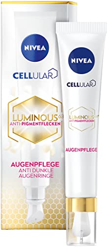 NIVEA Cellular Luminous 630 Anti-Pigmentflecken Augenpflege (15 ml), Anti-Age Augencreme gegen Augenringe, feuchtigkeitsspendende Augencreme mit Hyaluron und Koffein