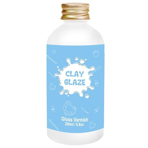 200 ml Air Dry Clay Glaze,glasuren für ton lufttrocknend,ton glasur ohne brennen, Tontöpfe zur Verhinderung von Rissen, Kratzern und Abrieb von Ton, auch mit Glanzglasur-Effekt (glänzend)