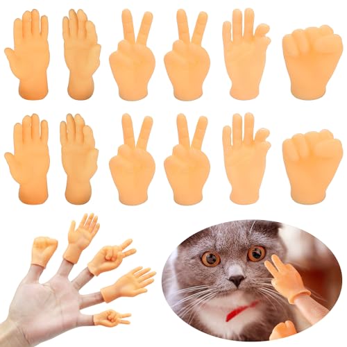 ZIOYA 18 Stück Mini Kleine Hände Fingerpuppen Mini Hände Tiny Hands Set Fingerpuppe Ldeal für Kinderspielzeug, Haustierpartys und Halloween Tricks