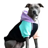 Spark Paws Hunde Hoodie Sweatshirt Pullover - Premium Qualität, weich, Komfortabel und passend für große Hunde, für alle Rassen - Kapuzenpullis, Fleece Sweater, Haustierkleidung - Cyber Punk - 4XL