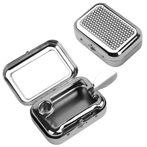 2 Stück Taschenaschenbecher, Taschenaschenbecher Geruchsdicht, Taschenaschenbecher für Unterwegs, Aschenbecher für Unterwegs, Reiseaschenbecher, Aschenbecher To Go für Reisen, Camping