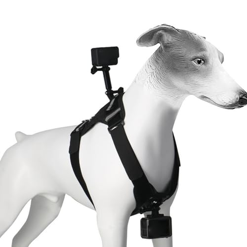 Plyisty Hundekabelbaumhalterung, Bequeme Gepolsterte Größe Verstellbare Kamera Haustier Rückenfixation Hundekabelbaumweste, Kamera Hundehalterung für Actionkameras