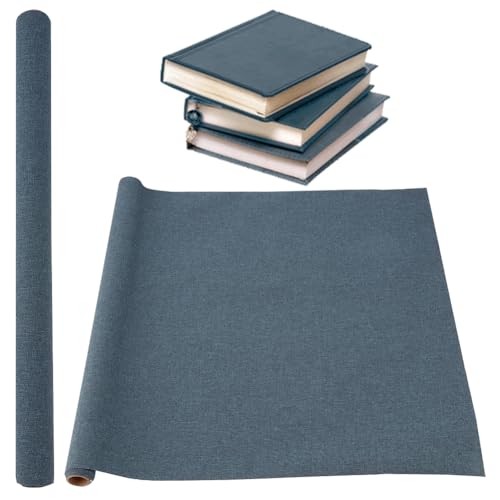 OLYCRAFT 100x43cm Buchbindetuch Hellgrau Buchumschlag Polyestergewebeoberfläche Mit Papierrückseite Buchtuch DIY Buchtuch Schutzhülle Zum Buchbinden Scrapbooking Album DIY Basteln