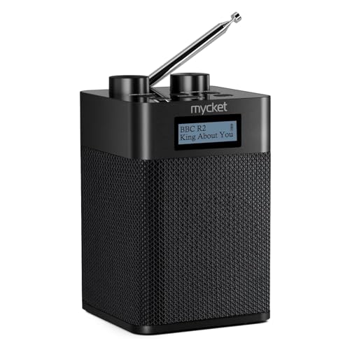 Mycket DAB/DAB+ Digital und UKW Radio, Tragbares DAB Radio, wiederaufladbarer USB MP3 Player mit Bluetooth/U Disk, 80 voreingestellte Sender, Kopfhörereingang, Radio für Zuhause