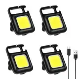 Mini Inspektionsleuchten, 4 Stück 1000 Lumen Arbeitsleuchte LED Werkstattlampe Magnetisches Mechanikerlicht Tragbare Arbeitslampe,4 Lichtmodi COB Taschenlampe für Auto Reparatur Wandern [Energie A+++]