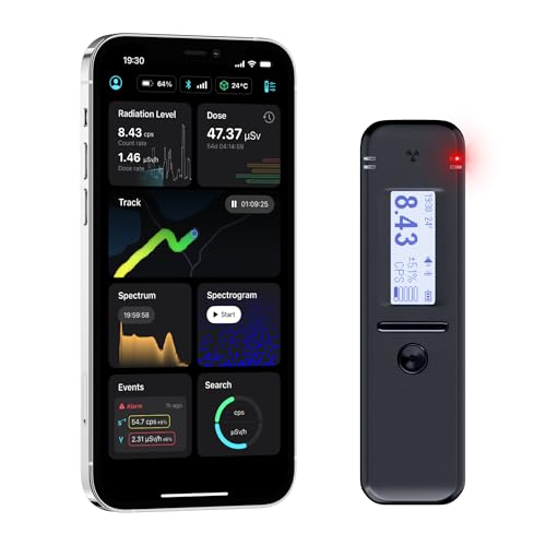 Geigerzähler der neuen Generation Radioaktivität Dosimeter mit Kostenlose Apps für iOS & Android, PC | Gemuse Analysator Multifunktionaler (Radiacode 103)
