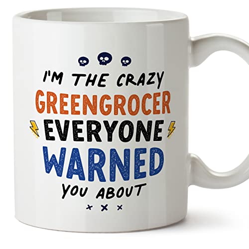 Mugffins Tassen/Becher mit Spruch für GEMÜSEHÄNDLERIN - Auf Englisch - Everyone warned you about - 11 oz / 330 ml - originelles und lustiges Geschenk Mitarbeiter