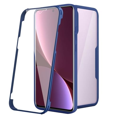 Tivenfezk Nadoli für Oppo A79 5G Hülle mit Berühren Empfidlich Integriertem Displayschutz,360 Grad Dünn Durchsichtig Transparent Hart PC Zurück + Weich TPU Vorderseite Schutzhülle