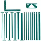 UNICRAFTALE 1 Set Flexible Acryl Buchbindevorlagen Buchbindepaket Blaugrün Einfaches Scrapbooking Werkzeug 18Pcs T Förmige Lineale Zum Buchbinden Scrapbooking Handgefertigte Werkzeuge Zubehör
