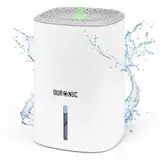 Duronic DH06 WE Luftentfeuchter, Leiser Entfeuchter für 5-10m² Räume, Kleiner Kondenstrockner mit 0,8 Liter Wassertank, 23 Watt Raumentfeuchter gegen Schimmel, Gegen Kondenswasser im Schlafzimmer