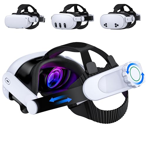 Kopfband für Quest 3S/Quest 3/Quest 2, Quest 3 Elite-Ersatzgurt, verbesserter Halt, VR-Zubehör, Kopfband, kompatibel mit Oculus Meta Quest 3, reduziert Gesichtsbelastung, Intellivision-Spiele
