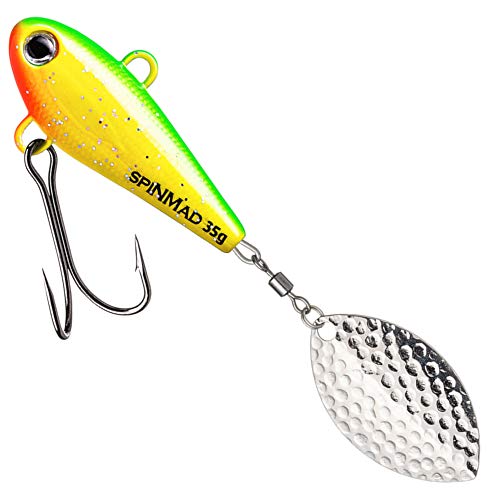 SpinMad 35g Bleikopfspinner - Jig Spinner, Farbe Lieblingsköder:Green Lemon