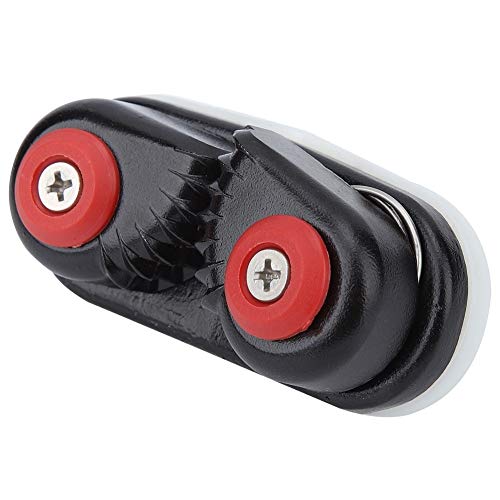 KSTE Schwarz Aluminum Alloy Seil Buckle Halter Anker Schotklemme for Kajak Yacht Zubehör