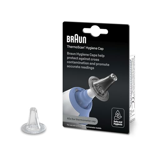 Braun ThermoScan Hygiene Caps | 40 Stück | Kompatibel mit Braun ThermoScan Ohrthermometern | LF40