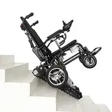 Elektrischer Kletterrollstuhl aus Aluminiumlegierung, Faltbarer elektrischer Treppenlift-Rollstuhl, mit anhebendem Kopfkissen, für Treppenevakuierungs-Gehhilfe, behinderte Erwachsene, ältere Mensche