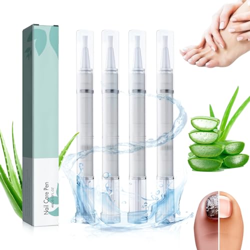 4 Stück Nail Care Pen,Nail Care Pen Nagelpilz Stift öSterreich Nail Care Pen Health Routine Nagelpflegestift Gepflegte Fingernägel & Fußnägel Nagelpilz mit Teebaumöl,Aloe Vera & Vitamin E