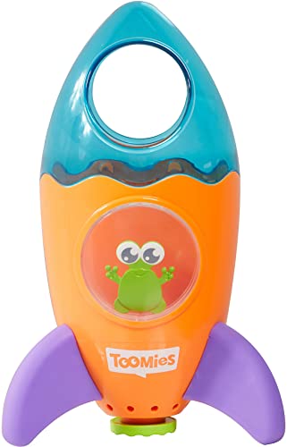 TOMY Toomies Fountain Rocket Baby Bath Toy , Shower Baby Toy for Water Play in the Bath or Pool , Kids Bath Toy Suitable for Toddlers and Children - Boys and Girls 1, 2, 3 and 4+ Year Olds