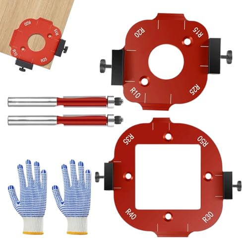 Radius Führungsschablone Für Fräsen,2-fach Kantenabgleich & Eckenschablonen - Fräsleiterset Aus Aluminiumlegierung Mit Führungshilfe Für Präzise Bogenschnitte In Der Zimmerei
