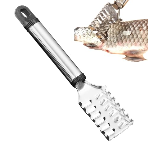Fischskala -Entfernung, Edelstahlfisch -Skalierbürste | Tragbarer Fischschaber, ergonomisches Griff Fischhaut Entfernen von Schälküchen