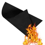 30x30 cm Die feuerfeste Unterlage hitzebeständig bis zu 1200 °C Hitzeschutzmatte,Grillunterlage,Brandschutzmatte, Feuermatte,Lötmatte als Matte für Sicheren Brandschutz Platte Brandschutz- Schwarz