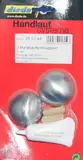 Geländersysteme 2 Handlaufendkappen 51mm Durchmesser Messing matt chrom mit Besfestigungsmatierla 251344