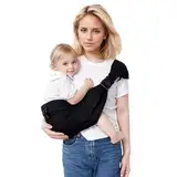 JOYNCLEON Ergonomische Babytragetuch für Neugeborene bis Kleinkind- Go Hinausgehen Baby Hüfttrage Kindertrage Hüftsitz Baby Trage Neugeboren Baby Tragegurt (0-36 Monate) (black)
