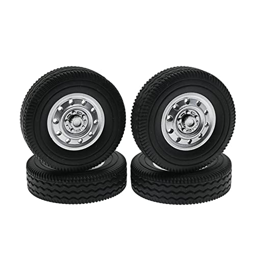 RIKEL 4 StüCk Gummi Reifen Reifen für D12 Mini 1/16 RC Truck Teile ZubehöR