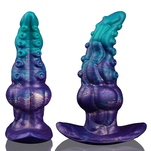 Analplug für Männer Frauen Analdildo Buttplug für Anfänger und Fortgeschrittene, Monster Dildo Tentakel Oktopus Silikon Dildo Sex Spielzeug für die Frau Männer Paare