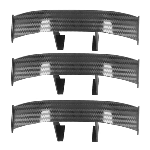 WeddHuis 3 Stück Universal Auto Mini Spoiler Wing, Auto Mini Spoiler Wing, Mini Spoiler Auto Zum Kleben, Kann für Schwanz Dekoration Carbon, Fahrzeugstabilität, Allgemeine Verwendet Werden (17cm)