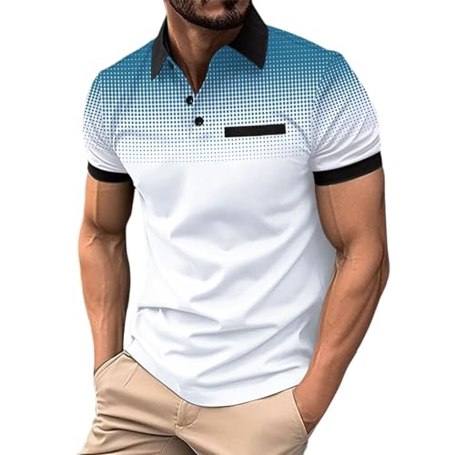 Generisch Poloshirt Herren XXL Regular fit mit Aufdruck Poloshirt Herren Regular fit XXL schwarzes Poloshirt Herren XXL Poloshirt männer atmungsaktiv Poloshirt Herren Regular fit Set