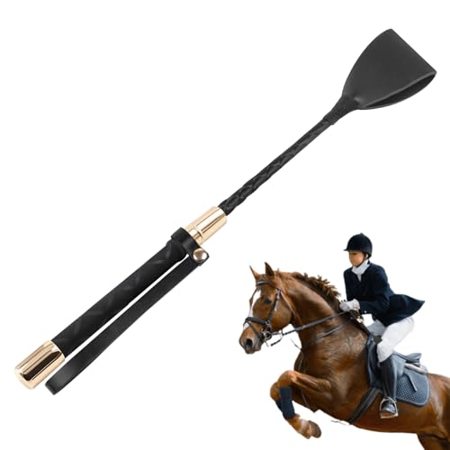 YIIWONI 30CM Gerte Pferd Mit PU-Leder, Reitgerte mit Griff und Aufhängeseil, Leichte Peitsche Pferd, Für Outdoor-Sport, Reitsport, Reitgerte Für Pferd Das Tägliche Training, Pferd Springen Renne