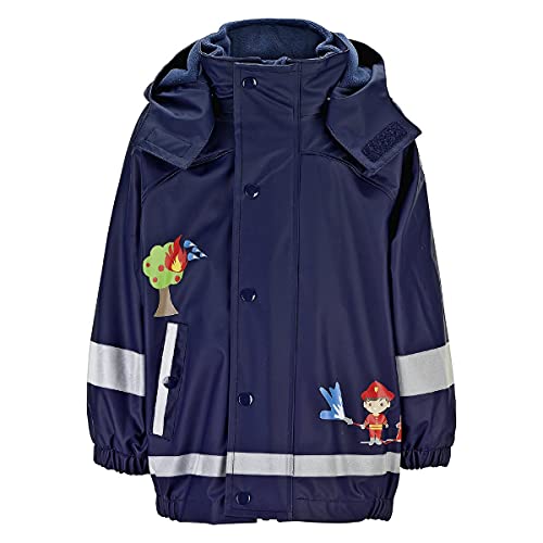 Sterntaler Unisex Baby Regenjacke mit Innenjacke Rain Jacket, Marine, 86