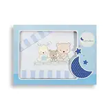 INTERBABY 04100-11 Bettwäsche Set für Wiege - Mod Love, 3 Stück, blau