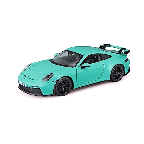 Bburago 18-21104 Porsche 911 GT3 (2021): Modellauto im Maßstab 1:24, Türen beweglich, grün oder orange
