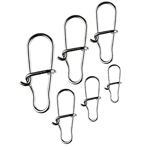 Snaps Angeln Ultra Strong, LMAB Karabiner Einhänger Wirbel Duo Lock für das Zander-Angeln, zum Spinnfischen für Barsch, Forelle, Zander & Hecht, Größe 000, XS extra klein bis XL, Größe XXS | 15 kg